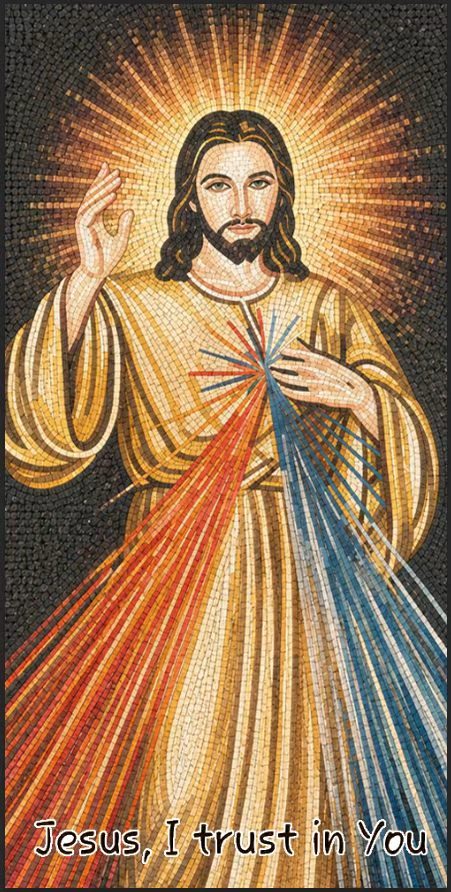 Sacred Heart devotional mosaic panel — custom mosaic wall art by Art Mosaic Factory